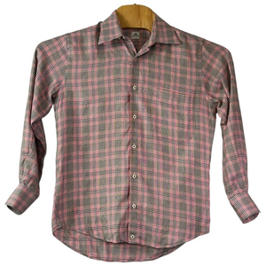 Peter Millar Long Sleeve Button Down Checkered Plaid‎ Shirt    Sz S